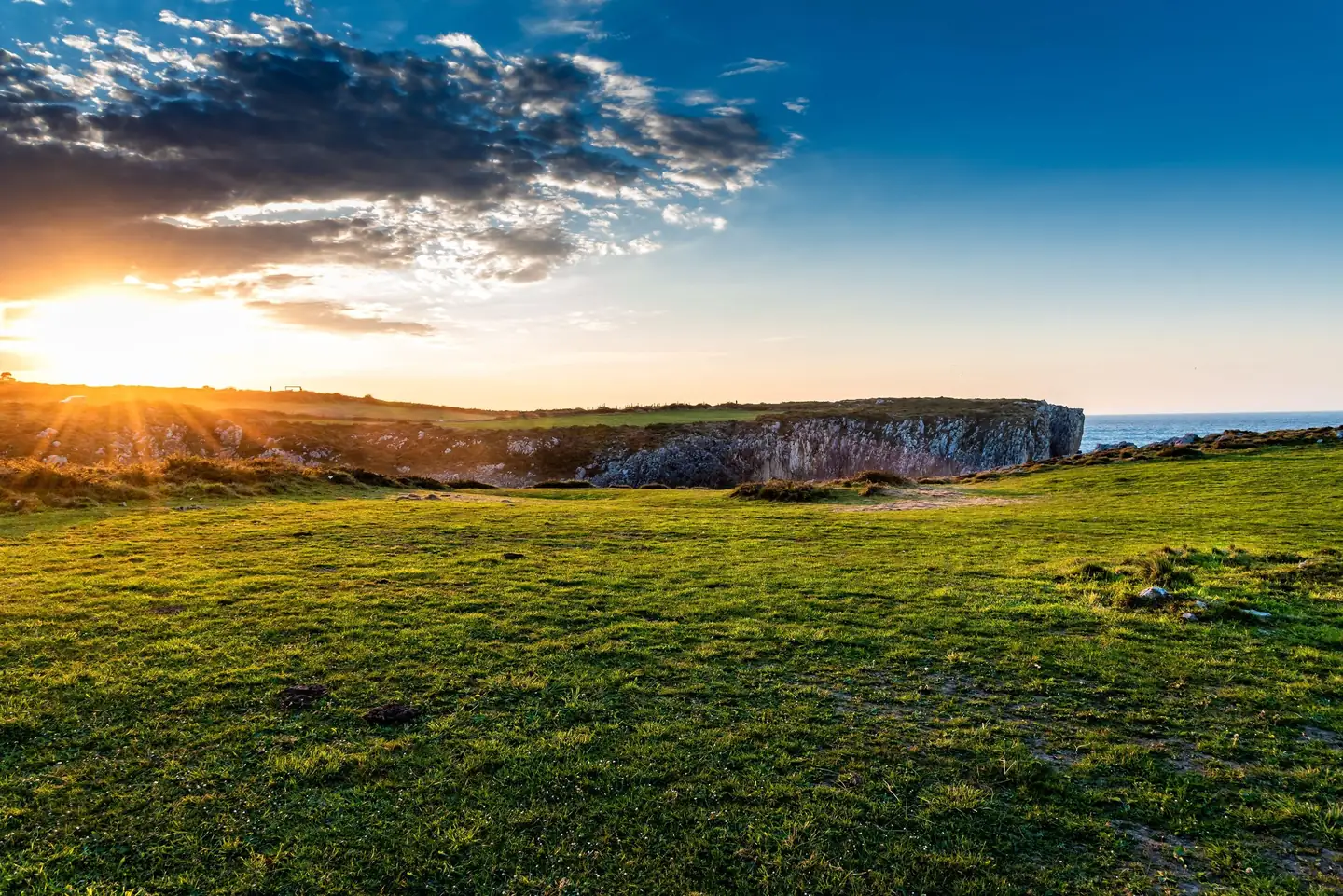 California coastal fields at sunrise